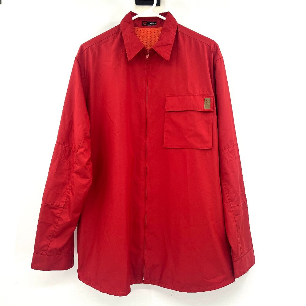 Versace Sport Red Nylon Full Zip Windbreaker Jacket Men's Large EU 50